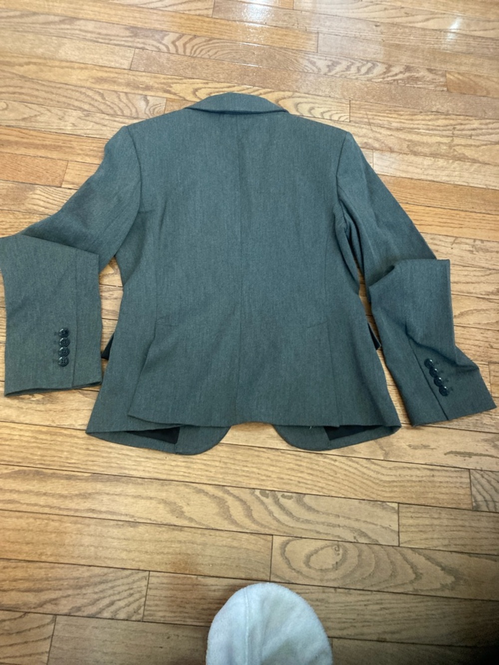 Express Gray Tailored Single-Button Blazer - Picture 8 of 11